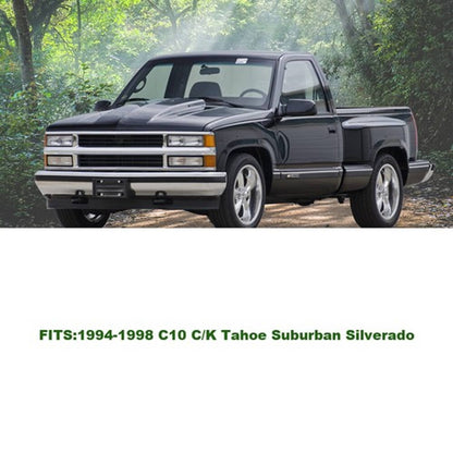 Solid Spare Fit For 94-98 GMC C/K Sierra Suburban Headlight Replacement Lens Smoke