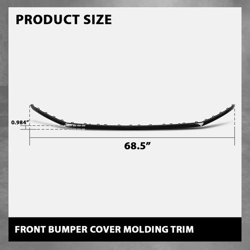 Solid Spare Fit For 2018-2020 Audi SQ5 Q5 Front Bumper Cover Molding Trim Impact Strip Black