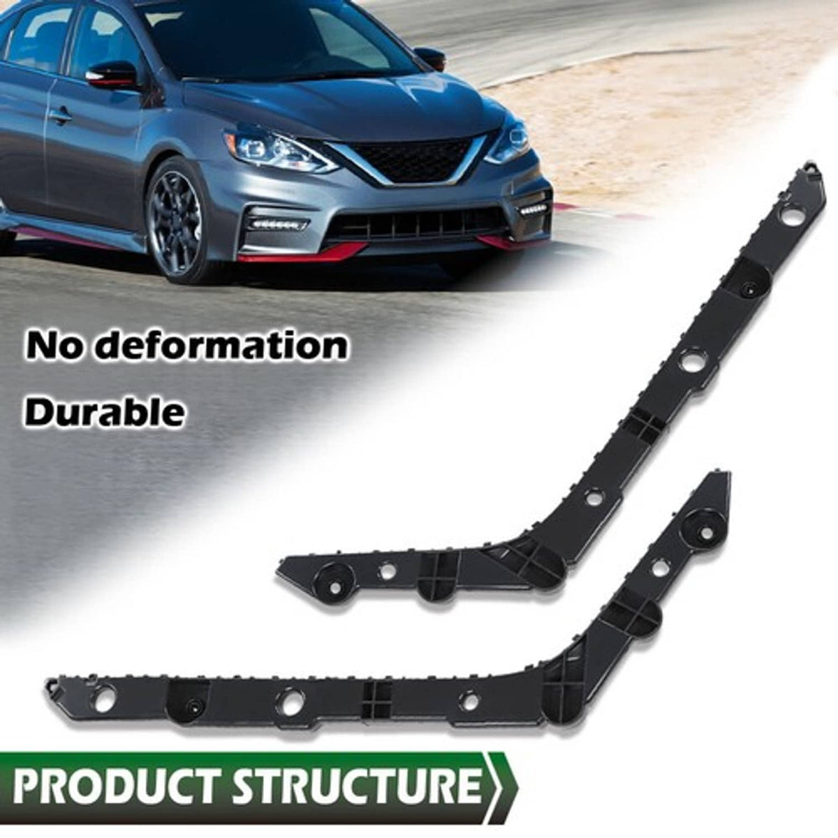 Solid Spare Rear Left+Right Side Bumper Bracket Retainer Fit For 2013-2019 Nissan Sentra
