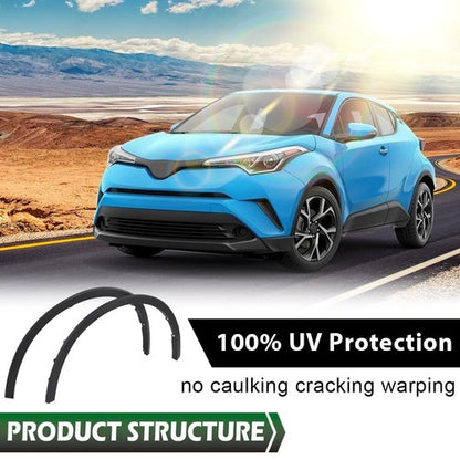 Solid Spare Fit For 18-21 Toyota C-HR Front Driver and Passenger Side Fender Trim Set