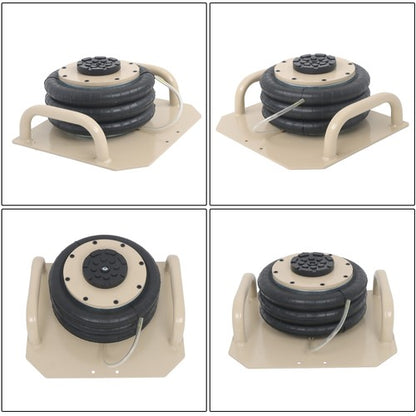 Solid Spare 3 Ton Pneumatic Jack 6600lbs Triple Bag Air Jack w/ Side Handle for Car Lifting