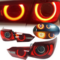 4PCS For 2014-2017 INFINITI Q50  LED Tail Lights Lamp RED Skyline V37 400R Style