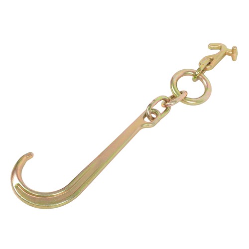 Solid Spare 1 Pack 5400lbs G70 15" J Hook w/ TJ Hooks for Towing Wrecker Roll Back Truck