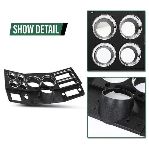 Solid Spare Fit For 1984-1987 Chevrolet GMC Truck Gauge Instrument Dash Bezel Trim With A/C