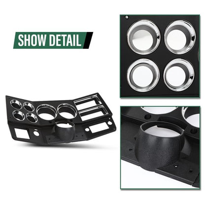 Solid Spare Fit For 1984-1987 Chevrolet GMC Truck Gauge Instrument Dash Bezel Trim With A/C