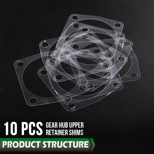 Solid Spare New 10pcs Gear Hub Upper Retainer Shims (0.005" Thickness) Fit For HUMVEE