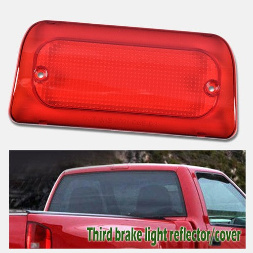 Solid Spare High 3rd Brake Light Lens Red Fit For 94-04 Chevy S10 GMC Sonoma Reg Or Crew Cab