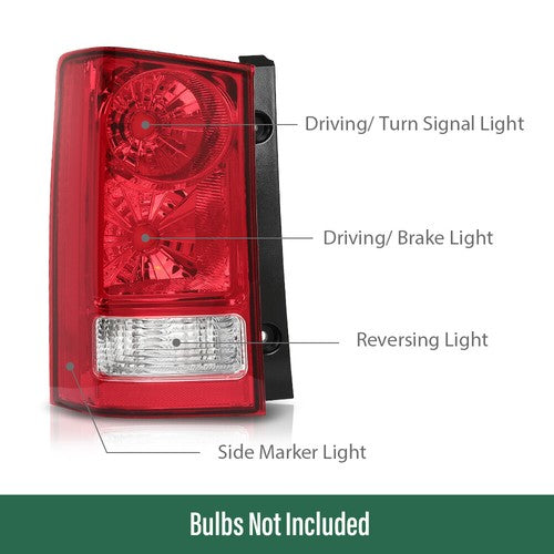Solid Spare Fit For 2009-2015 Honda Pilot Tail Light Brake Lamp Assembly w/o Bulb Left Side