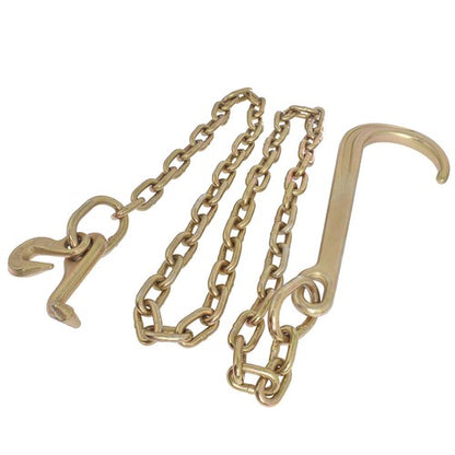 Solid Spare USA Grade 70 Wrecker Tow Chain 5/16 x 6 FT 15" Axle J Hook Hook Rollback Carrier