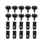Solid Spare Fit For Ford Truck Body Bolts & U-Nut Clips- M6-1.0 x 25mm- 10mm Hex Black
