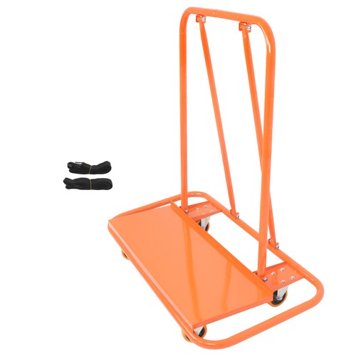 Solid Spare Heavy Duty Drywall Sheet Cart with Safety Belts, 3000 LBS Steel Panel Dolly