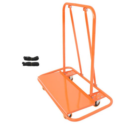 Solid Spare Heavy Duty Drywall Sheet Cart with Safety Belts, 3000 LBS Steel Panel Dolly