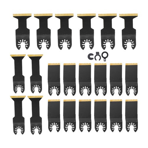 Solid Spare 22PCS Titanium Oscillating Saw Blades Universal Multitool Cutting Blades Kit