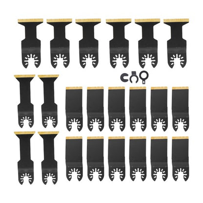 Solid Spare 22PCS Titanium Oscillating Saw Blades Universal Multitool Cutting Blades Kit