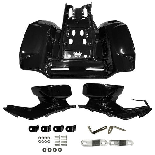 Solid Spare For 86-89 Honda TRX 250R TRX250R Plastic Black Front & Rear Fender Set Plastics