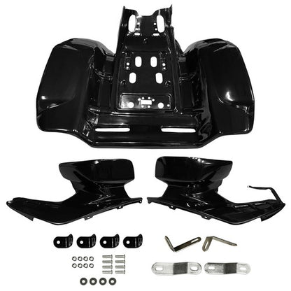 Solid Spare For 86-89 Honda TRX 250R TRX250R Plastic Black Front & Rear Fender Set Plastics