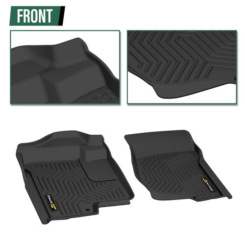 Solid Spare TPE Floor Mats Liners Fit For 07-13 Silverado Sierra 1500 2500 3500 Extended Cab