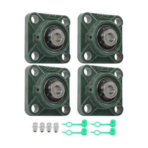 Solid Spare UCF201-8 1/2" Bore Pillow Block Flange Bearing 4 Bolt Solid Base (4PCS)