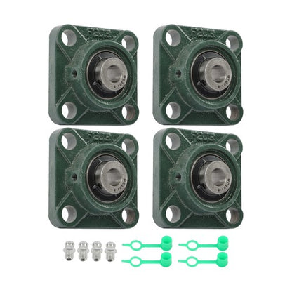 Solid Spare UCF201-8 1/2" Bore Pillow Block Flange Bearing 4 Bolt Solid Base (4PCS)