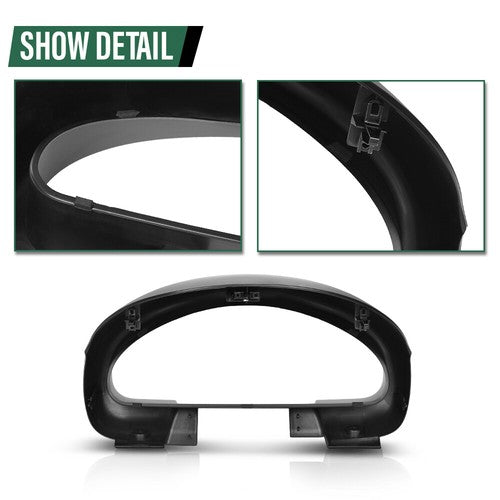 Solid Spare Fit For 1990-1993 Mazda Miata Gauge Hood Cover Instrument Cluster Bezel Black
