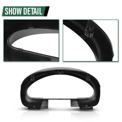 Solid Spare Fit For 1990-1993 Mazda Miata Gauge Hood Cover Instrument Cluster Bezel Black