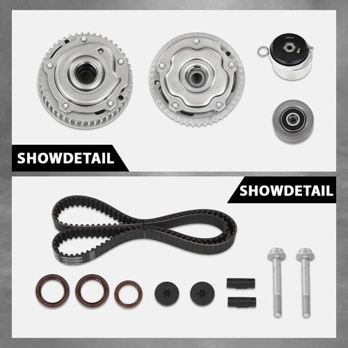 Solid Spare Timing Belt Kit VVT Sprocket Fits 2010-2018 Chevrolet Aveo Sonic Cruze 1.6L 1.8L