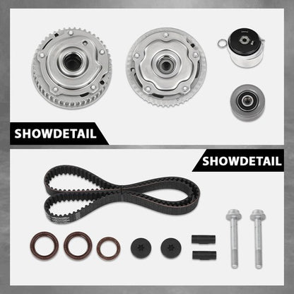 Solid Spare Timing Belt Kit VVT Sprocket Fits 2010-2018 Chevrolet Aveo Sonic Cruze 1.6L 1.8L