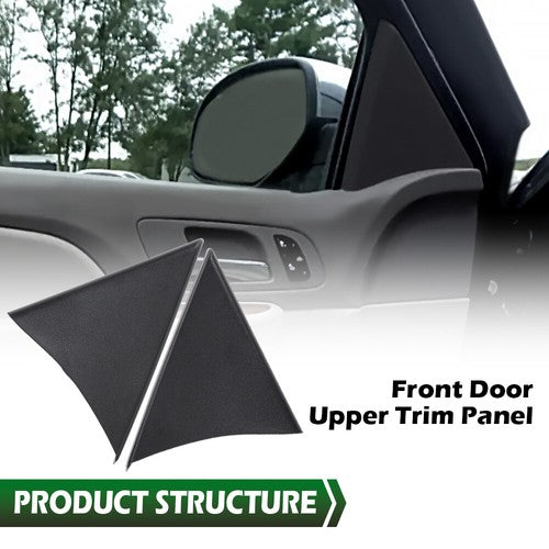 Solid Spare 2pcs Front Door Upper Trim Panel Left+Right Fit For Chevy Silverado GMC Sierra