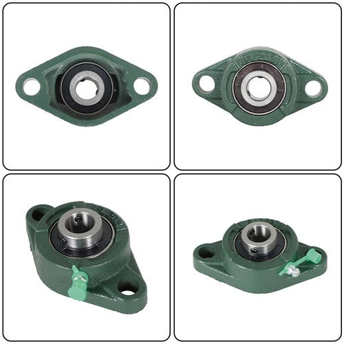 Solid Spare UCFL202-10 Pillow Block Flange Bearing 5/8" Bore 2 Bolt Solid Base 10PCS