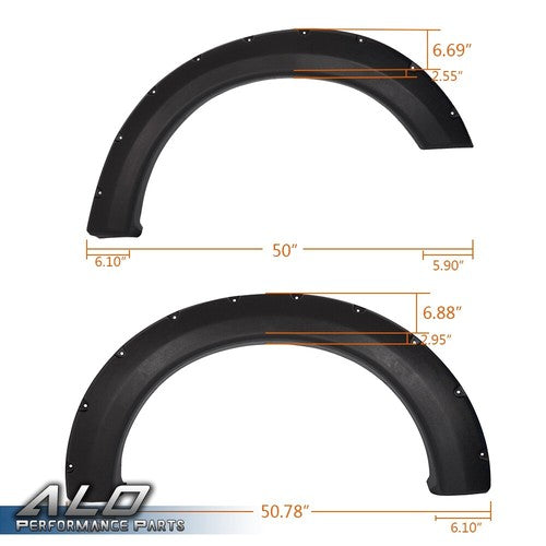 Solid Spare Fit For 2004-2008 Ford F150 Pickup Pocket Rivet Style Bolt On Fender Flares