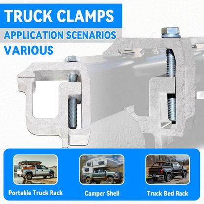 Solid Spare 4 PCS Truck Cap Topper Camper Shell Mounting Clamps Heavy Duty Aluminum