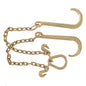 Solid Spare Flatbed Truck Rollback Wrecker Carrier 5/16" X 2' G70 Tow Chain J-Hooks V-Chain