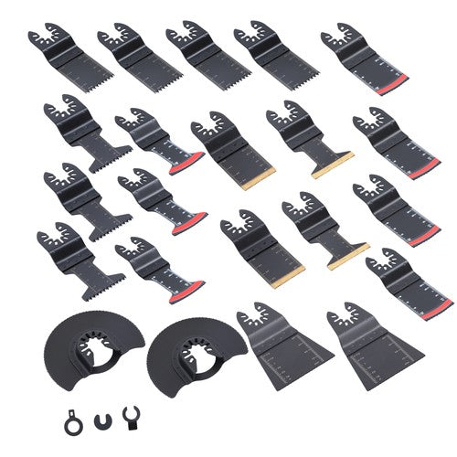 Solid Spare 25PCS Titanium Oscillating Tool Blade, Professional Bi-Metal Multitool Blades Ki