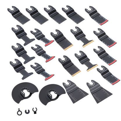 Solid Spare 25PCS Titanium Oscillating Tool Blade, Professional Bi-Metal Multitool Blades Ki