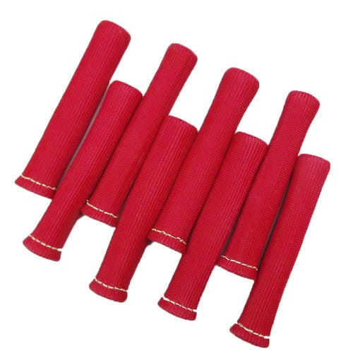 Solid Spare 1200° RED SPARK PLUG WIRE BOOTS HEAT SHIELD PROTECTOR SLEEVE SBC BBC 350 X8