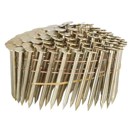 Solid Spare 7200Pcs 1-3/4" × 0.12" 15 Degree Coil Roofing Nail 3/8" Head Diameter Galvanized