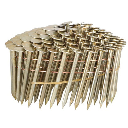 Solid Spare 7200Pcs 1-3/4" × 0.12" 15 Degree Coil Roofing Nail 3/8" Head Diameter Galvanized