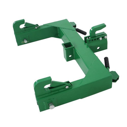Solid Spare 3 Point Quick Hitch for Cat 1&2 Tractors W/ 2" Receiver Hitch 3000 LB Steel