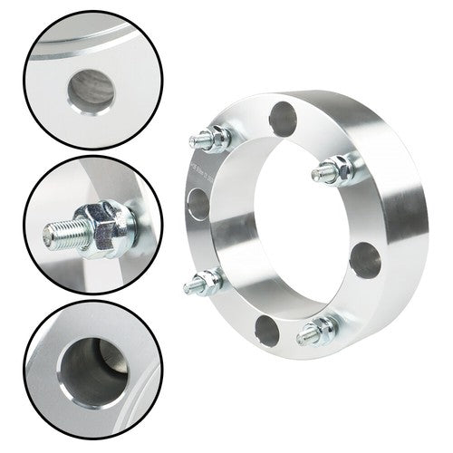 Solid Spare New For Polaris Ranger RZR Sportsman Silver 2" 4x156 Wheel Spacers 3/8"-24