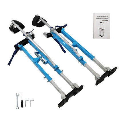 Solid Spare Painting Stilt 36" - 48" Drywall Stilts Adjustable Aluminum Alloy Tool Blue