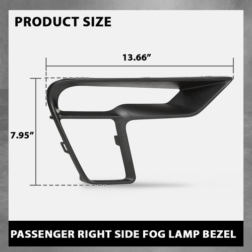 Solid Spare Front Bumper Fog Light Bezel Lamp Trim Right Side Fit For 18-19 Ford Explorer