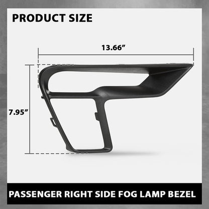 Solid Spare Front Bumper Fog Light Bezel Lamp Trim Right Side Fit For 18-19 Ford Explorer