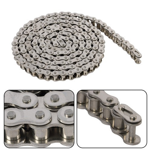 Solid Spare 60SS Heavy Duty Roller Chain 10 feet With 2 Connecting Links Carbon Steel ?