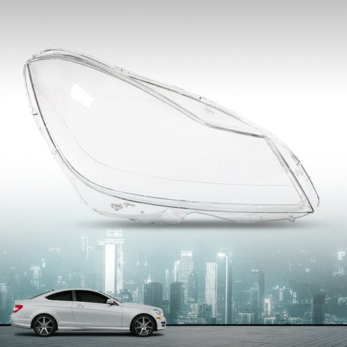Solid Spare Fit For 11-15 Mercedes-Benz C Class W204 Headlight Replacement Lens Right Side