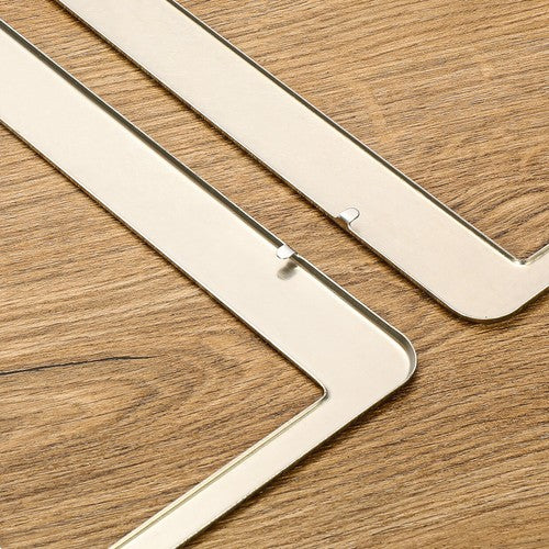 Solid Spare 2PCS Chrome Stainless Steel Metal License Plate Frame Tag Cover With Screw Caps