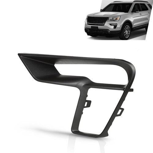Solid Spare Front Bumper Fog Light Bezel Lamp Trim Left Side Fit For 18-19 Ford Explorer