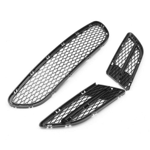 Solid Spare Front Lower Bumper Grille Fit For BMW 3 Series E90 325i 328i 09-2012 Black Mesh