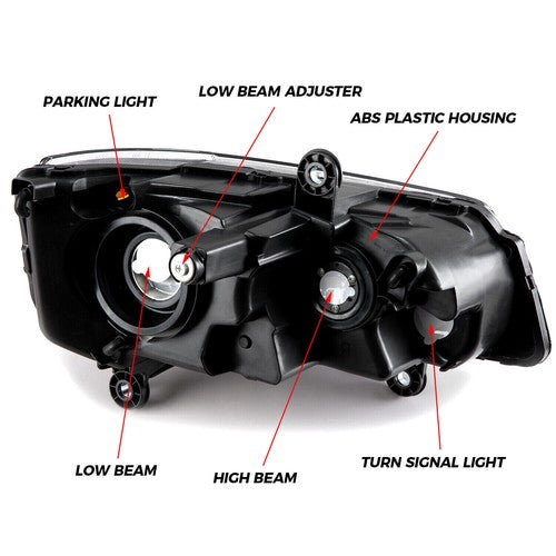 Solid Spare Pair Headlights For 2008-16 Chrysler Town & Country 2011-20 Dodge Grand Caravan