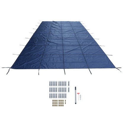 Solid Spare Inground Pool Safety Cover 25' × 45' Rectangle Safety Pool Covers Blue Mesh