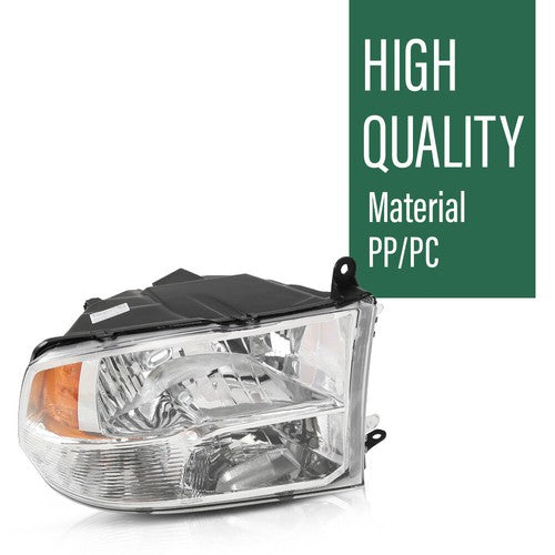 Solid Spare Headlight Assembly For 2009-2018 Dodge Ram 1500 2500 3500 Quad Cab Headlamp RH